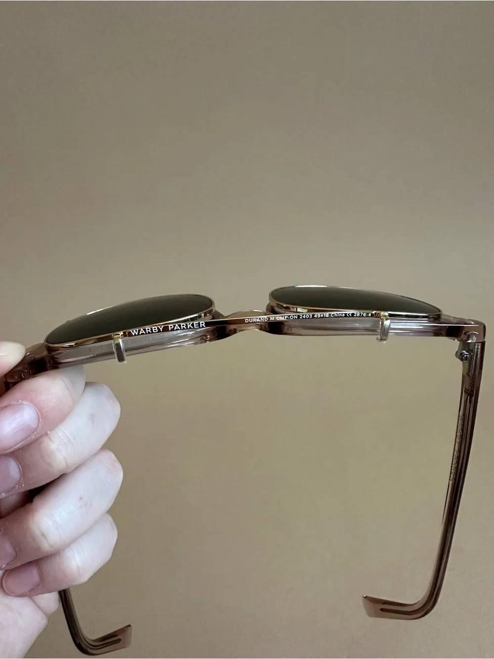 Warby Parker Durand M 688 48-18-142 Eyeglasses Frames With Sunglasses Attachment